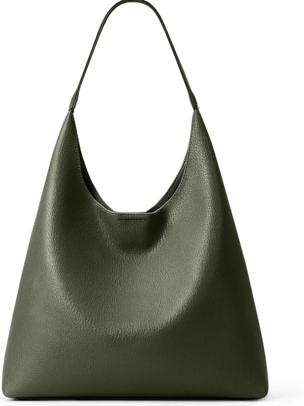 Casual Slouchy Hobo Tote Bag | Soft Vegan Leather, Suede Lining, Keychain Pocket